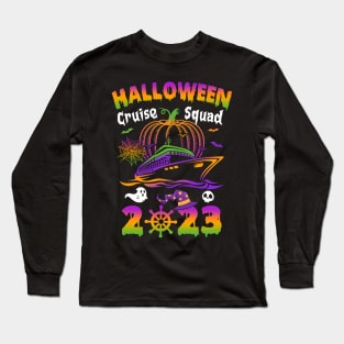 Halloween Cruise Squad 2023 Pumpkin Spooky Season Family Long Sleeve T-Shirt